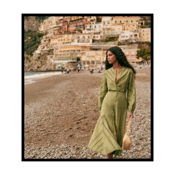 Sezane Dresses & Skirts - Sezane Green Jolane Skirt & Eponine Shirt